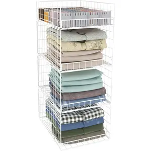 Cidaziya Closet Organizers and Storage Shelves for Clothes, Collapsible Stackable Storage Bins Organizer Baskets Containers Drawers for Truck Camper Closet RV Closets Pantries Cupboard Wardrobe