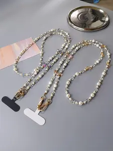 【Sparkling Crystal Design】Long Style Diamond Phone Lanyard Chain Crossbody & Shoulder Phone Straps & Charms with Crystal & Sparkling Rhinestone Balls