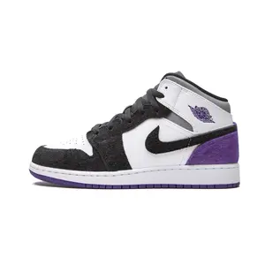 Air Jordan 1 Mid SE GS "Court Purple Suede" BQ6931 105