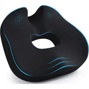 Pillow,hemorrhoid pillow for for sitting , pillow for Tailbone Pain Relief Cushion, Two Humps Hip Comfortable Design , Doughnut Pillow, Butt Pillows for Postpartum Pregnancy, L Size-Black