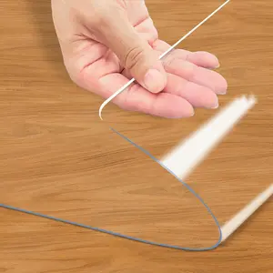 Kasepie PVC Clear Table Cover Protector 24X60Inch, 2mm Thick Table Cover Rectangle,Clear Table Protector,Desk Protector Mat for, Dresser, Writing Desk,Dining Room Table