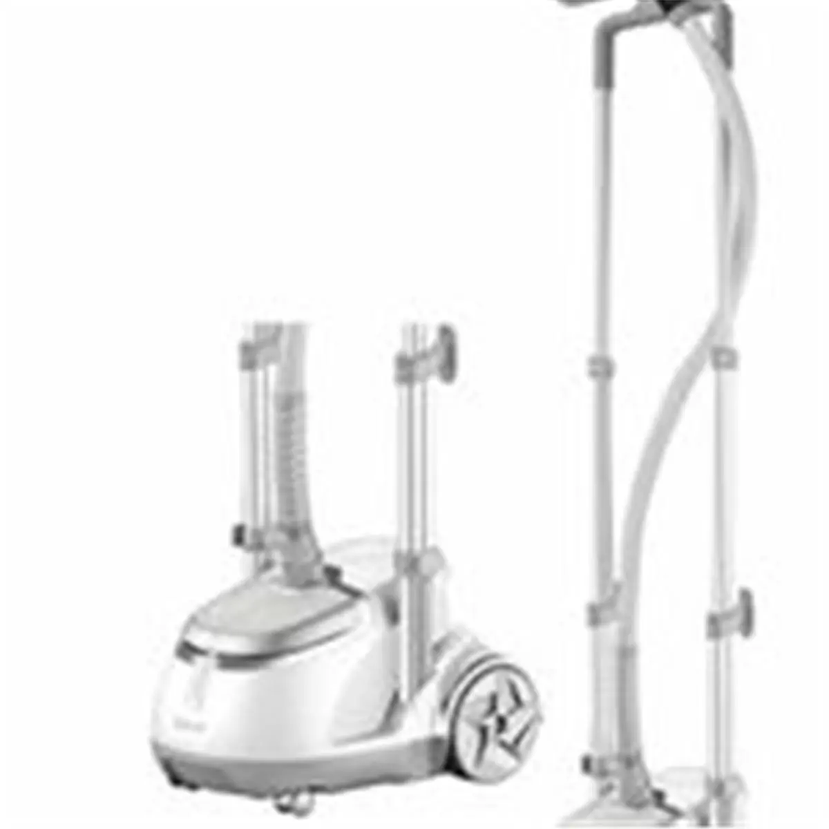 SALAV GS45-DJ Professional Series Stand-Based Vertical Garment Steamer, Silver, 1.8L Capacity, 1500W, Multi-Hanger Bar, Double Insulated, Continuous Steam, with Hanger Clips for Clothing, Upholstery, Drapes