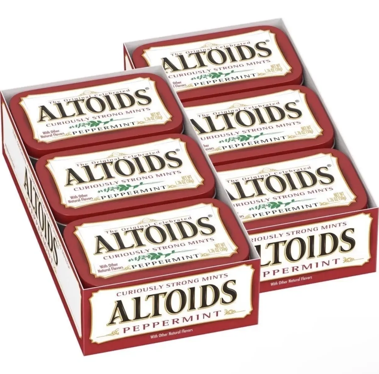 Altoids Peppermint Curiously Strong Mints 1.76 oz 12 Pack Sealed Fresh