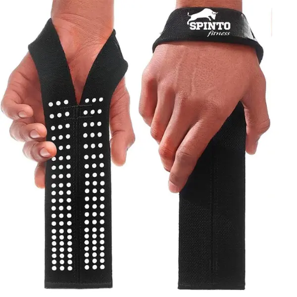 SPINTO FITNESS Figure-8 Shape Lifting Straps - Heavy Duty, High-Strength, Non-Slip Grip, Even Pressure Distribution, Stability Improvement for Deadlifts, Powerlifting, Weightlifting, Evenly Distributing Pressure, One Size, Improve Stability