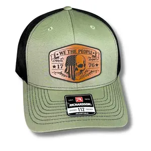 We the People 1776 Hex Patch Hat - Choose Hat Style and Colors - SnapBack, Fitted, Ponytail Cap Pigment Dyed Hat