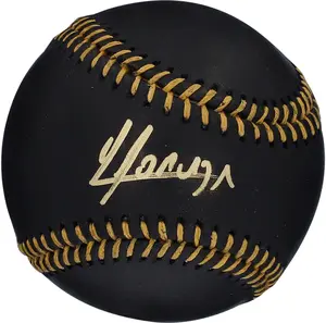 Yoan Moncada Los Angeles Angels Autographed Black Leather Baseball - Fanatics Authentic Certified
