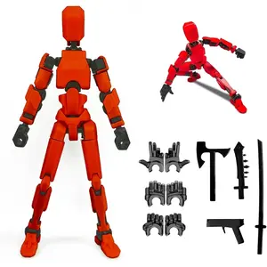 1PC 2026 New Assembly Completed-Titan 13 Action Figure,Dummy Robot 13 Action Figures Set,Printed Multi-Jointed Action Figures,Nova 13 Action Figure,Anime Figure for Collectors Desktop Decorations (Red)