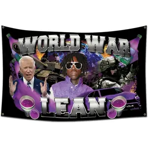 World War Lean Flag 3x5 Ft Polyester Banner for Parade Breeze College Dorm Room Man Cave Outdoor Parties Decor House Wall Hanging Tapestry