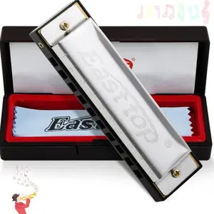 East top Harmonica, C Key Blues Harmonica for Beginners and Adults, Kids and Teenagers,10 Holes Mouth Organ For Students as Gift