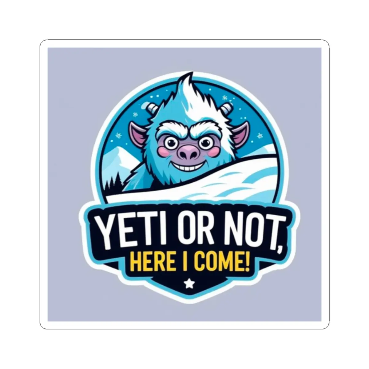 Yeti Adventure Kiss-Cut Stickers - Fun Laptop Decals & Snowy Beast Designs