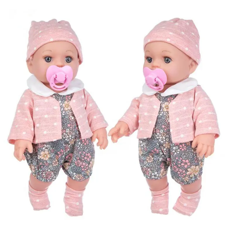 12-in Reborn Baby Doll with Movable Joints, Cute Pink Outfit, Pacifier & Included Accessories - Cuddly Newborn Toy for Kids, Halloween, Thanksgiving, Christmas Gifts, Realistic Soft Dolls