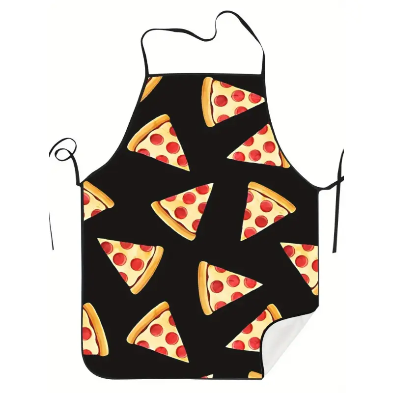 Black Adjustable Pocketed Pizza Cooking Apron for Both Men and Women, Suitable for Home Use, Pocketed Aprons