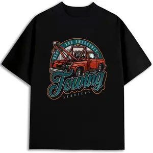 Men's T-Shirt 100% Cotton Screen Printed with Pattern Short Sleeve Regular Fit Anti-Pilling Jersey Fabric 180g