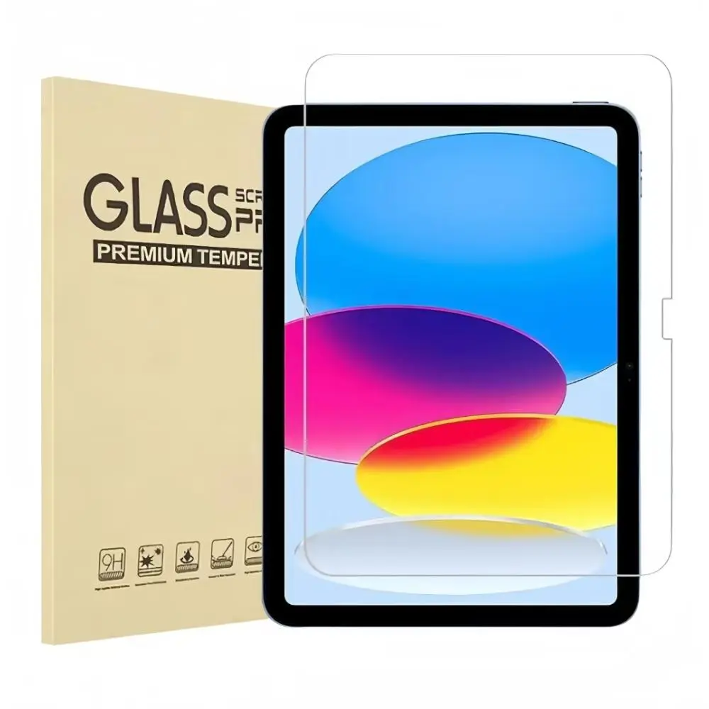 Tempered Glass Screen Protector, HD Clear Screen Protector, Tempered Screen Film, Screen Protective Film, Tablet Screen Protectors, Tablet Accessories Compatible with iPad 10th Gen, iPad Air 4/5/6, and All iPad Pro Models, Durability