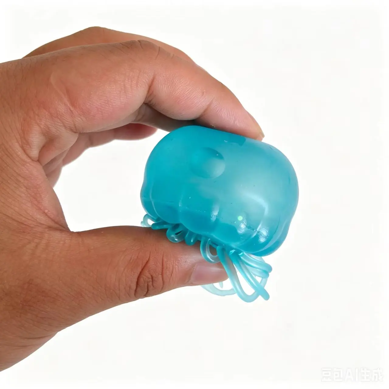 Soft and squishy jellyfish toy filled with glitter gel, perfect for finger sensory play and stress relief., Stress Relief Tool, Squishy Stress Balls