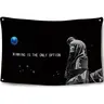 3x5ft Durable Decorative Tapestry Flag - Synthetic Fabric, Double-Stitched, 4 Brass Grommets, Bold Hip-Hop Rapper Quote "Winning Is The Only Option", Bedroom Dorm Decor, Flags for Room, Dorm-To-Outdoor Use, Gift Box Included, Home Supplies Backdrop