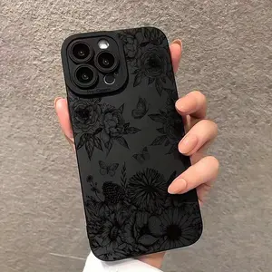 A mobile phone case with creative flower pattern, suitable for  iPhone 17 promax/16/15/14/13/12/11