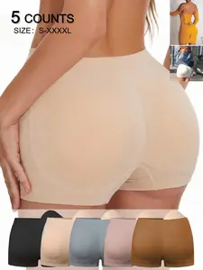 Women's Seamless Shaping Shapewear Panties with Removable Detachable Pads, Elastic Waist, Breathable Fabric, Butt Lifting, All Seasons, 1/2/4/5Pack Underwear