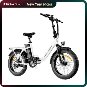WINDHORSE W4B Foldable Electric Bike, 983W Peak Motor, 48V 15.6Ah Removable Battery E-Bike, 20MPH, 40-70 Miles, Full Suspension, 20" Fat Tire Commuter Ebike, Folding Electric Bicycle for Adults & Teens