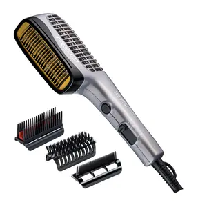 RED BY KISS 1875 Ceramic Ionic Hair Styler with Detangler Pik, Professional Quick Blow Dry Comb, 4 Heat/Speed Settings, Cool Shot Button, Ideal for Curling & Straightening