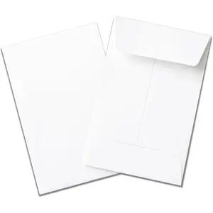 Paper Coin Envelopes with Gummed Flaps, Pack of 500 Blank Small Envelopes for Gift Cards, Coins, Receipts, Stamps, Small Parts Storage, 2 ¼ Inches x 3 ½ Inches, White