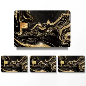 Marble Pattern Credit Card Skin Sticker, 4 Counts Ultra-thin Waterproof & Scratch Resistant Card Sticker, Personalized Bank Card Decorative Sticker, Graphic Decal, Includes Sticker
