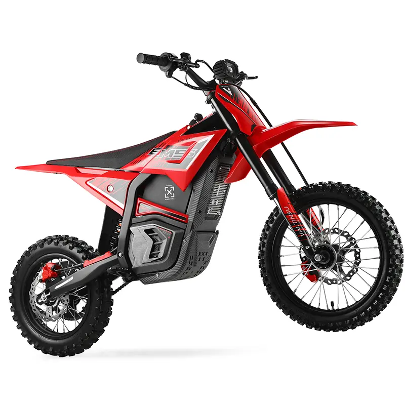 Valtinsu EM5 (Red) Unisex Adult Size Electric Mountain Ebike - 48V Lithium-Ion Battery, Long-Range Peak Power Motor, 40° Hill Climb, Dirt Bike Look, All-Terrain Off-Road Outdoor Sports Bicycle, High-Power Motor, Off-Roading