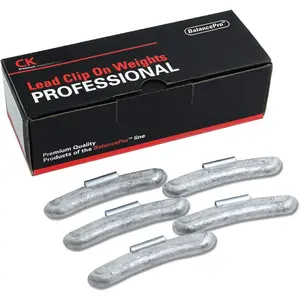 P Style 2.50oz, P250, Lead Clip  Wheel Weights, Uncoated, 20 count/Box