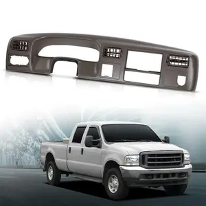 Fit For 1999-2004 Ford F250 F350 Dash Instrument Cluster Radio Trim Bezel Brown