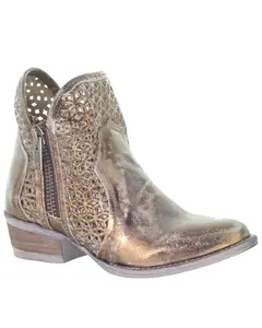Circle G Women's Women'S Copper Cut Out Fashion Booties Round Toe - Q5129