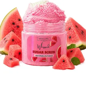 Watermelon Punch Whipped Sugar Scrub | Exfoliating Body Scrub | Soft Smooth Glowing Skin | Moisturizing Sugar Polish