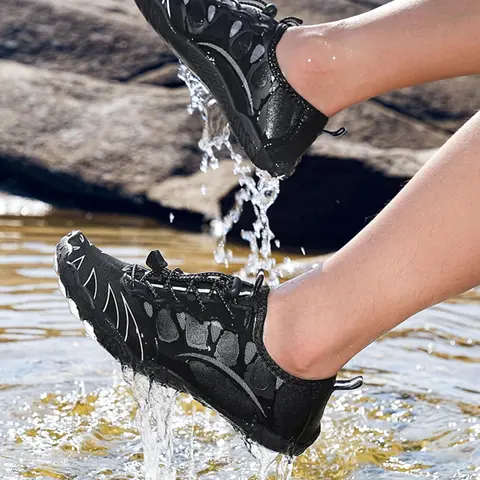Unisex Colorblock River Trekking Shoes, Lightweight Quick Drying Swimming Shoes, Non-slip Water Shoes for Beach & Water Sports, Water Aqua Shoes, Beach Footwear