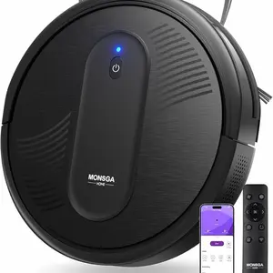 MONSGA Robot Vacuum Cleaner, 3000Pa Suction, 140Min Runtime, App/Voice Control