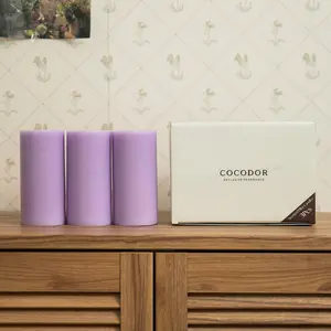 COCODOR Scented Pillar Candles, 3x6 Inch, Candle Set of 3, Long Buring 85 Hours, Candles for Weddings, Party, Dinner, Home Decor.