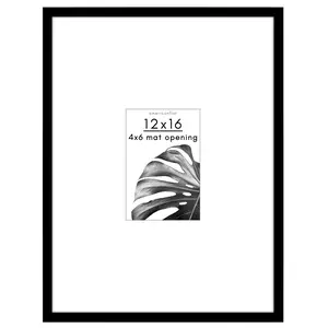 Picture Frame | Decorative Thin Border | Oversized Mat | Shatter-Resistant Glass