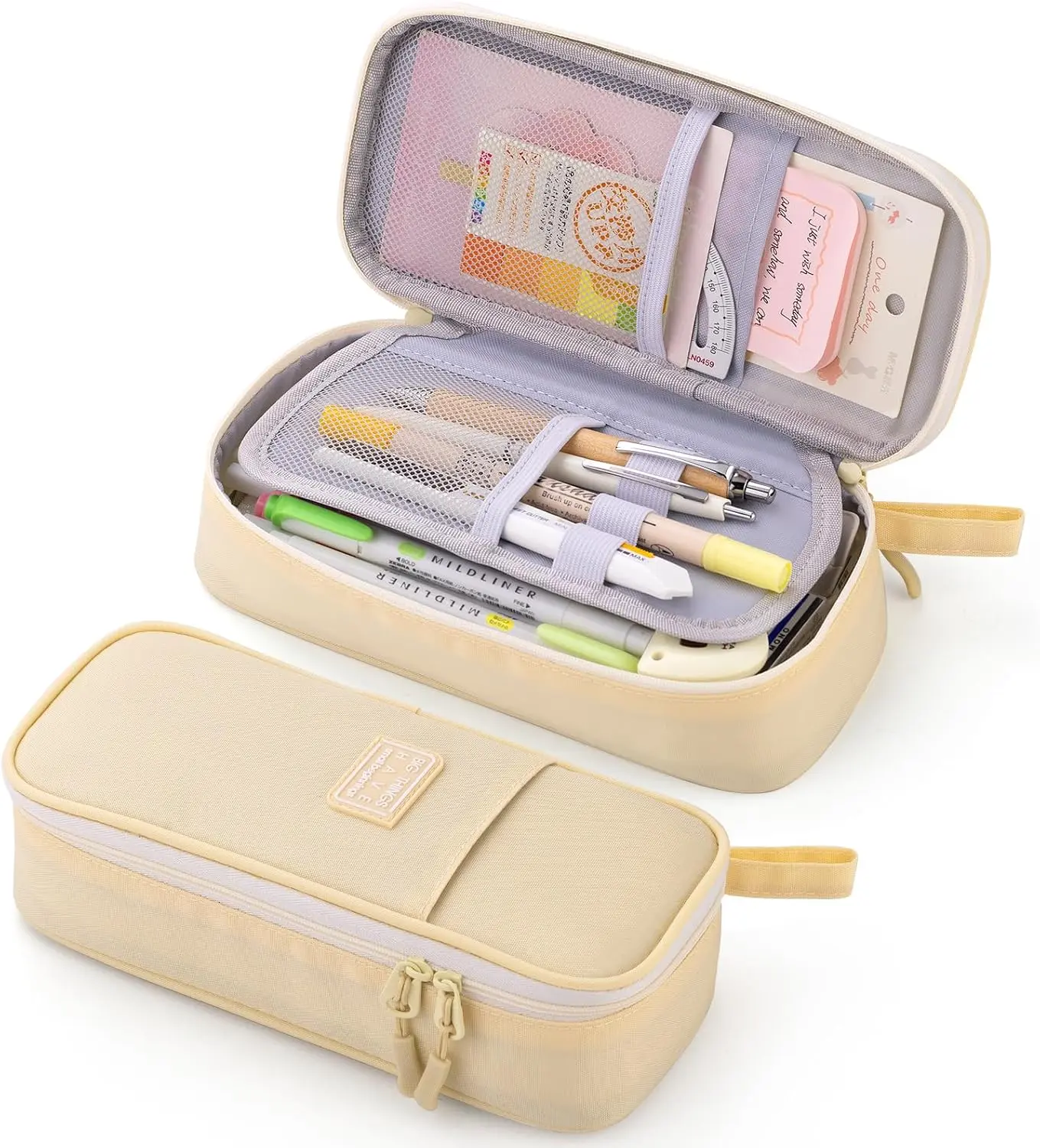 Large Capacity Pencil Case, Durable Pen Pouch with Multiple Compartments, School Supplies Organizer for Students, College & Office