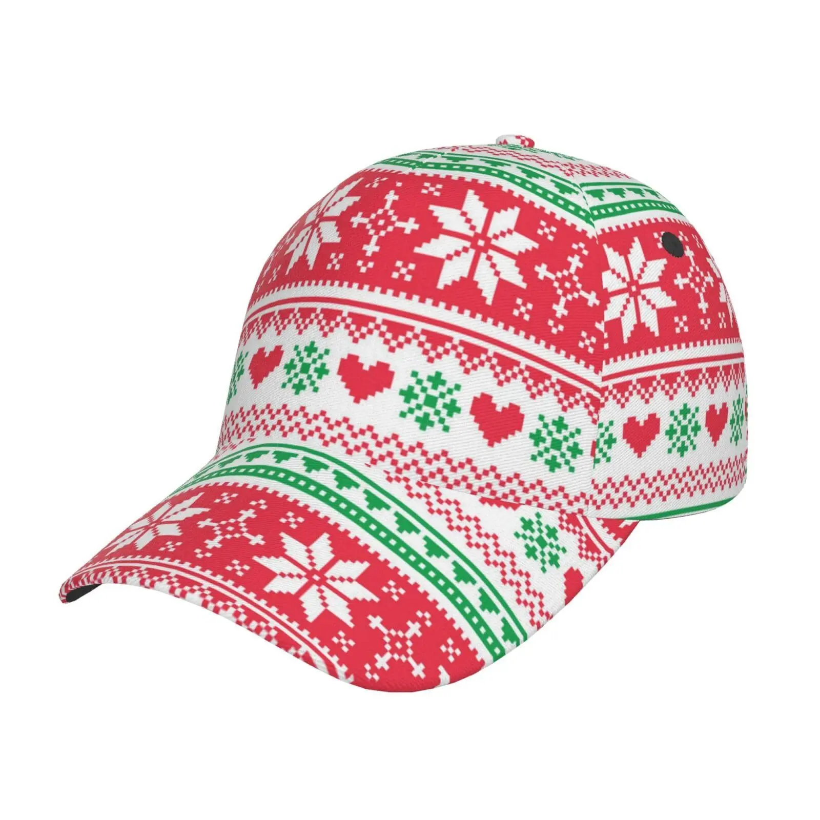 Cute Christmas Holiday Baseball Hat Women Men Xmas Snowflake Santa Adjustable Snapback Baseball Cap