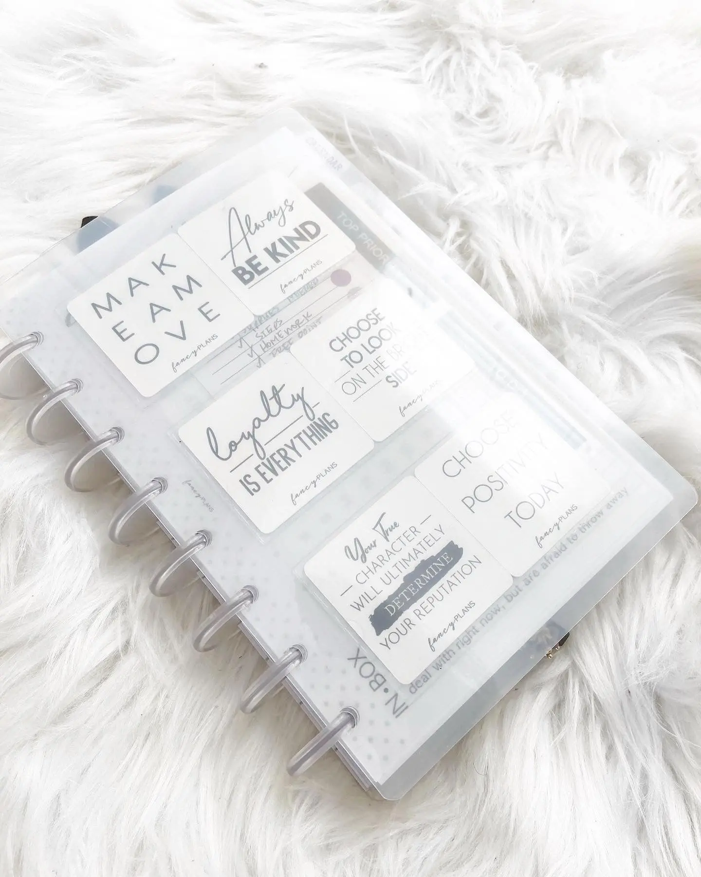 Transparent Glass Planner Cover | CLEAR