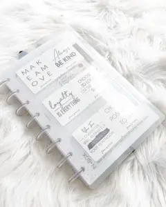 Transparent Glass Planner Cover | CLEAR