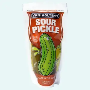 Van Holten's Jumbo Pickles Sour - Bold Tangy Crunchy, Sour Brine Infused, Convenient Snack, Perfect for Sour Snack Lovers - Foods, Flavor