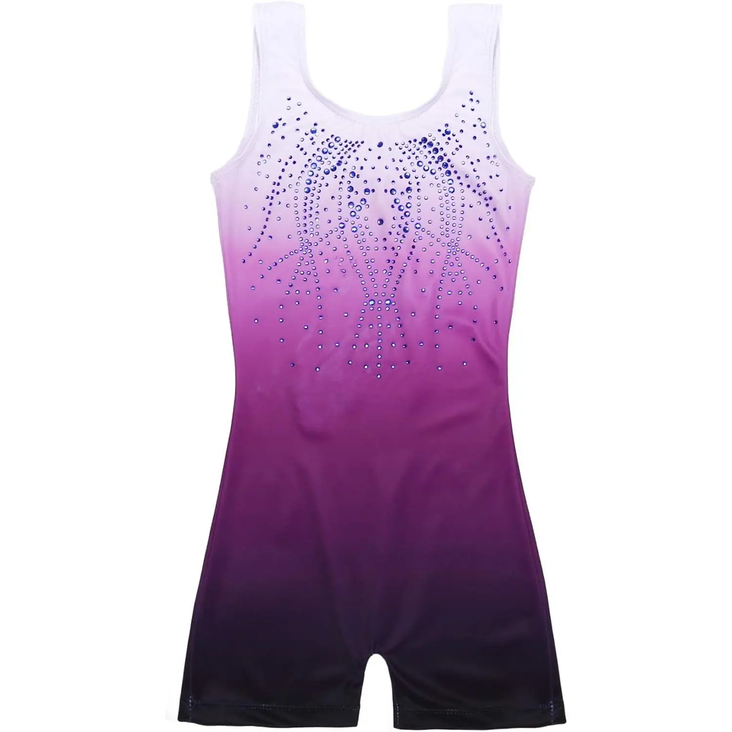 Kid Girls Gymnastic Leotard Sparkly Shiny Diamond Ballet Dance One Piece Outfit