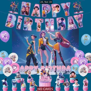 Anime Witch Girl Group Birthday Party Decoration Set – Anime Idol Girls Group Party Supplies-Inspired Backdrop Banner, Balloons & Cake Toppers | Cool Birthday Gifts, Party Supplies for Girls, Kids & Teens