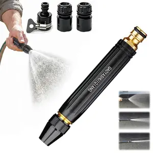 Heavy Duty Adjustable Twist Hose Nozzle Jet Sweeper Nozzle, Powerful High-Pressure Home Car Wash & Garden Sprayer, Home High Pressure Car Wash Water Gun, for Car, Garden Cleaning