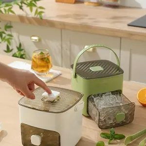1 manual ice box - double layered ice pressing mold, food grade plastic ice tray, Ice Cube Maker, can make 48 ice cubes at once, perfect for whiskey and cocktails - suitable for home, office, outdoor, kitchen essential tools