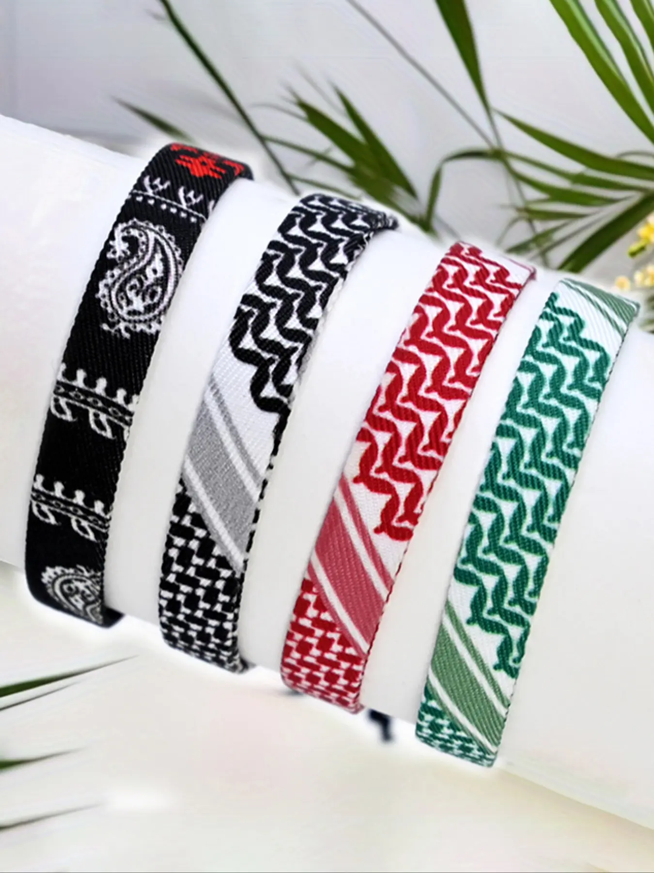 Fashion cross-border 3D printed fabric bracelet set, suitable for both men and women, featuring ethnic style hand-woven bracelets, with a simple Bohemian hemp rope design, Boho Style Bangles, Bangles Bracelets Set, Bohemian Jewelry