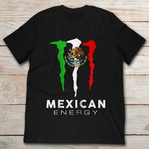 MEXICO FLAG MEXICAN ENERGY DRINK LOGO T-SHIRT Shirt TOP
