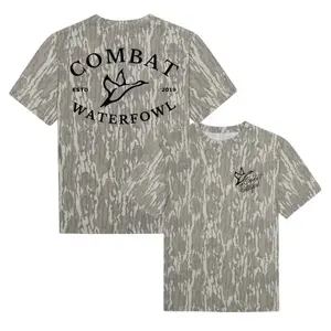 Combat Waterfowll Bottomland Camo Tee - Original Stretchy T-Shirt for Men Women, Mossy Oak Shirt, 3D Camo Style T-Shirt, Gift For Men