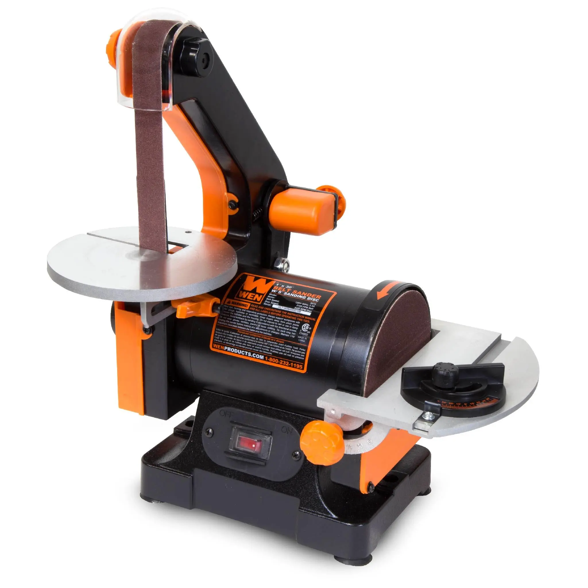 WEN 6515T 1 x 30-Inch Belt Sander with 5-Inch Sanding Disc
