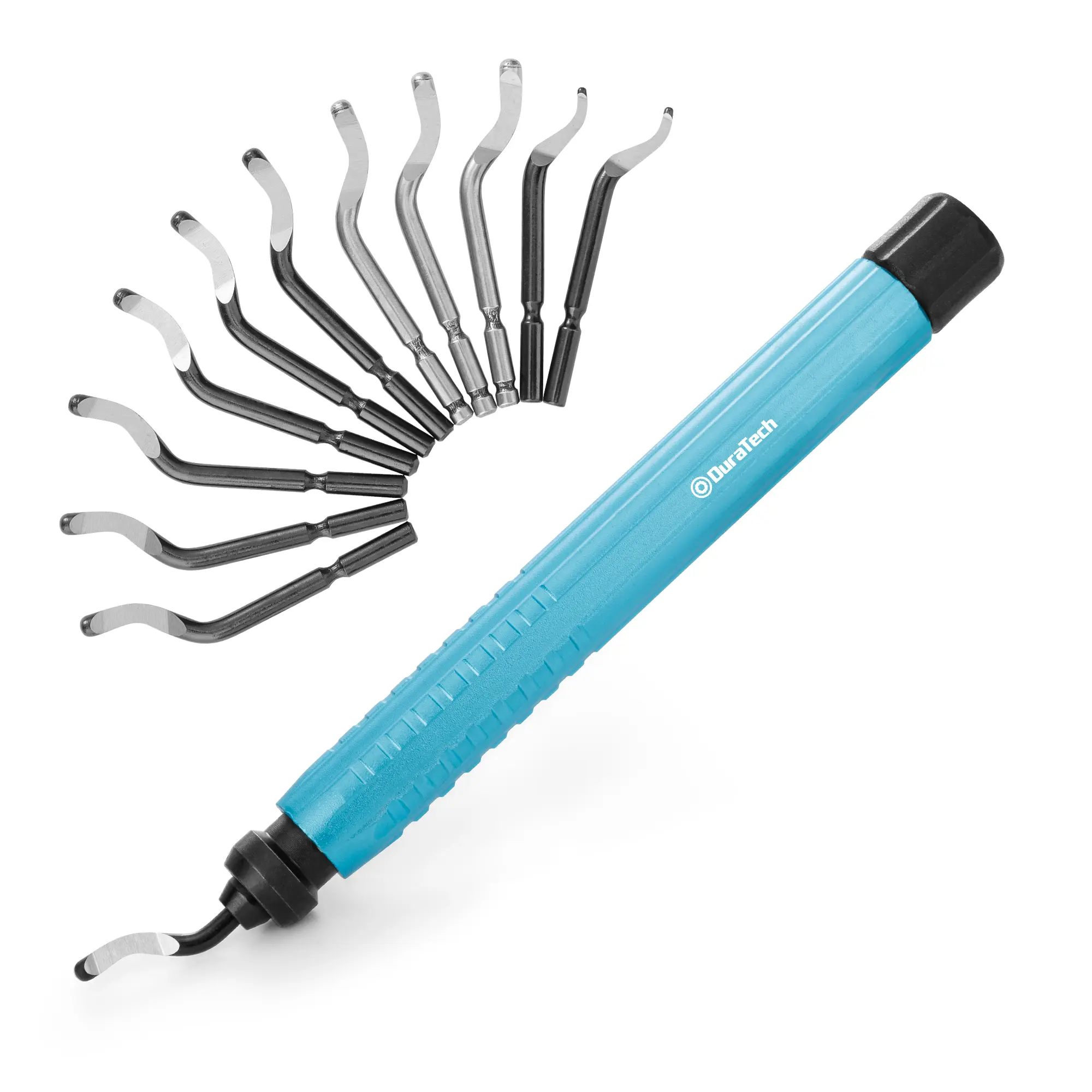 #fathersdaygift DURATECH Deburring Tool with 12-Piece M2 High Speed Steel Blades, 360 ° Rotation, Ideal for Metal, Aluminum, Copper and PVC Use