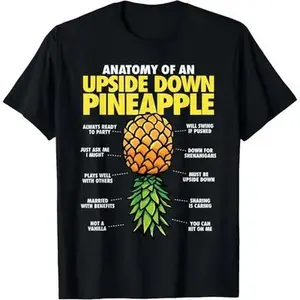 Funky Pineapple Shirts for Cruise: ‘Anatomy of an Upside Down Pineapple’ Graphic